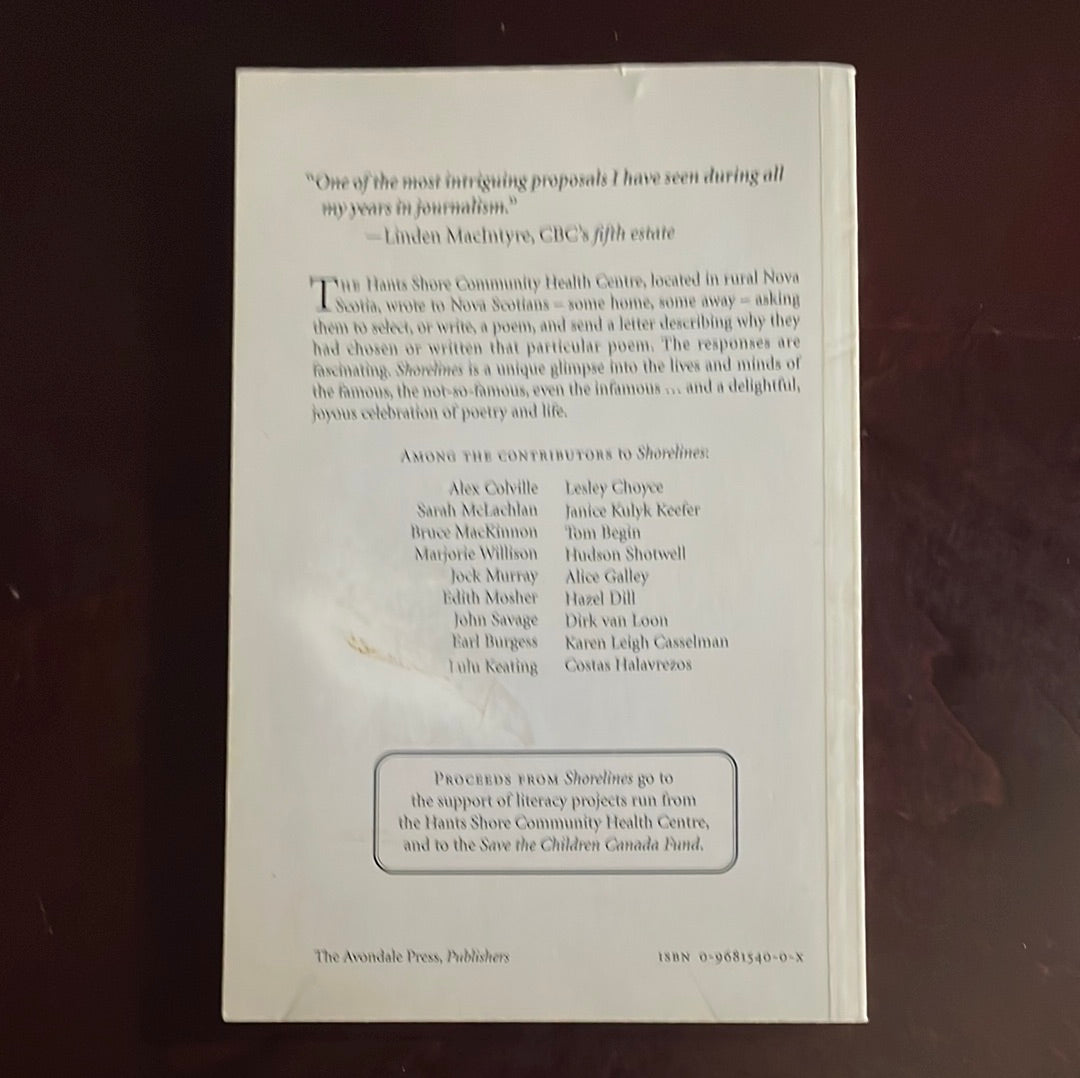 Shorelines. Letters & Poems from Nova Scotians - Cussen, Michael