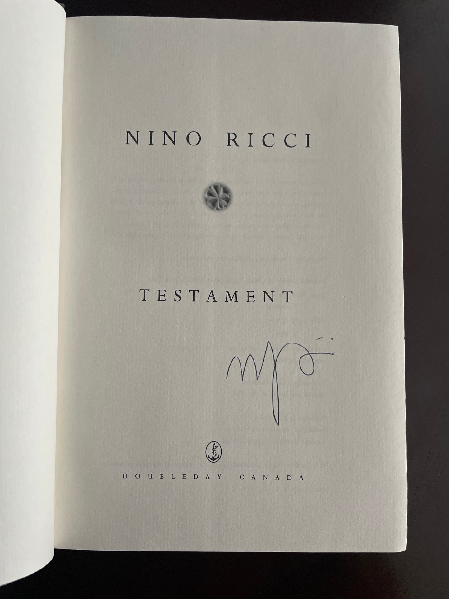 Testament (Signed) - Ricci, Nino