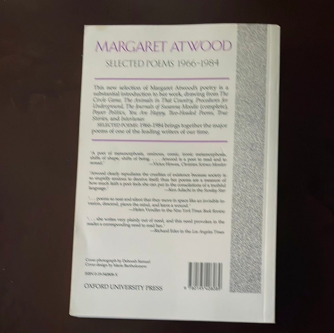 Selected Poems, 1966-1984 - Atwood, Margaret