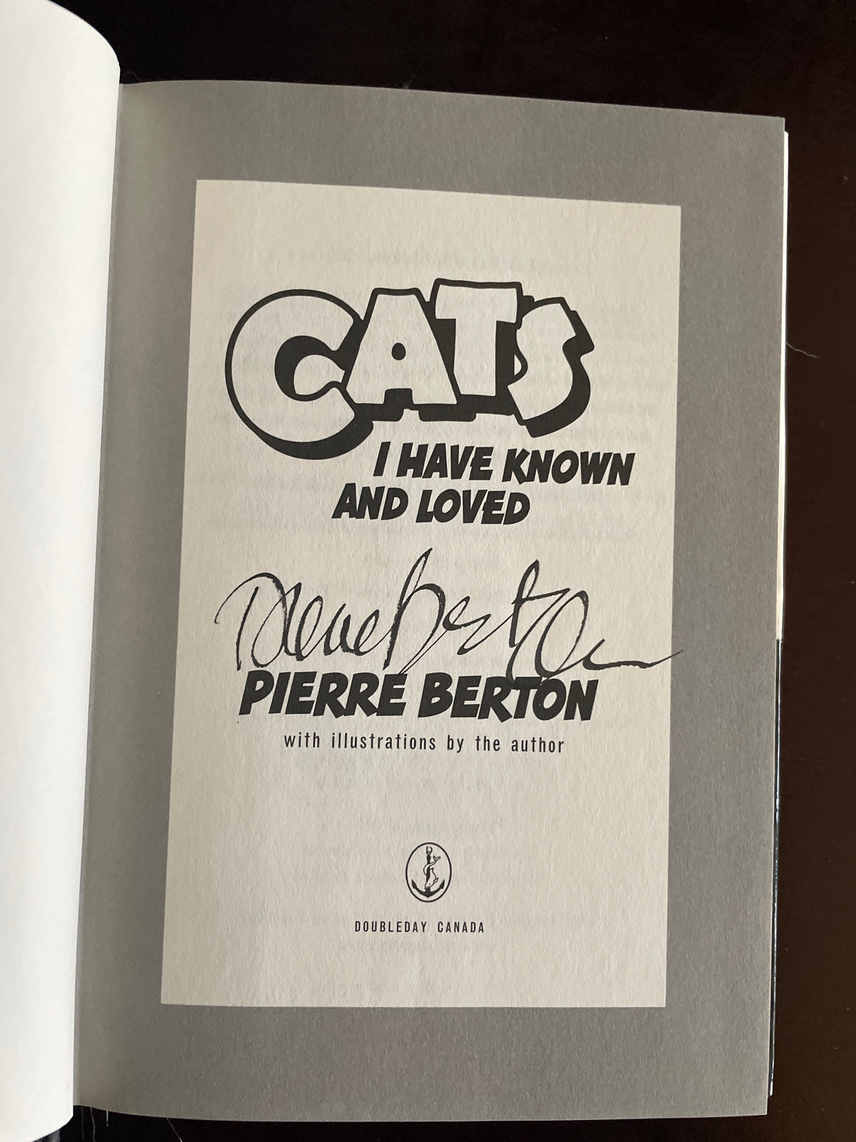 Cats I Have Known and Loved (Signed) - Berton, Pierre