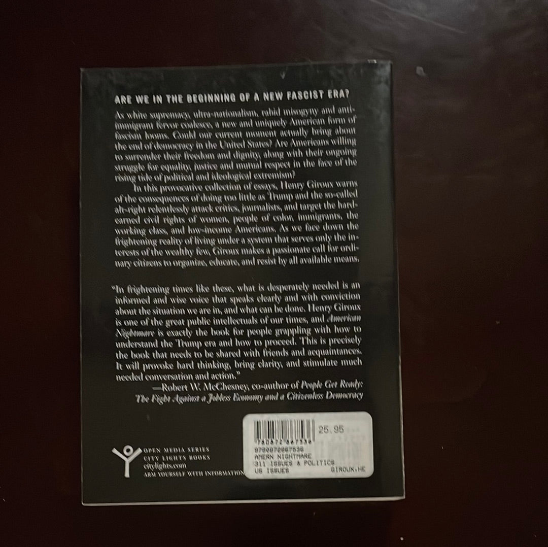 American Nightmare: Facing the Challenge of Fascism - Giroux, Henry A.