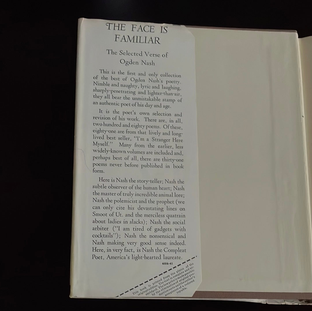 The Face is Familiar: The Best Verse of Ogden Nash - Nash, Ogden