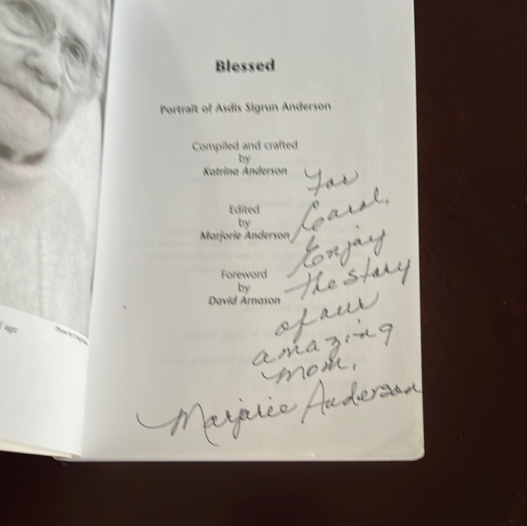 Blessed: Portrait of Asdis Sigrun Anderson - Anderson, Katrina; Anderson, Marjorie (Inscribed)