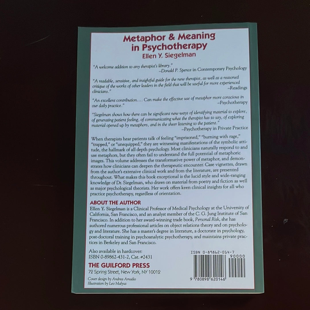 Metaphor and Meaning in Psychotherapy - Siegelman, Ellen Y.